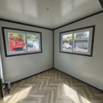 Contenedor móvil con dos habitaciones y cocina